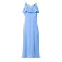 Maxikleid m. Volant, blau