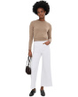 Meg High-Rise Fab Ab Wide Leg Raw Hem in Optic White