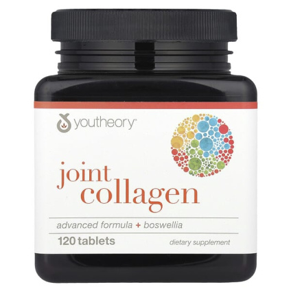 Youtheory, Joint Collagen, улучшенный состав с босвеллией, 120 таблеток