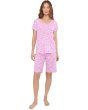 Short Sleeve Henley Bermuda Shorts Pajama Set