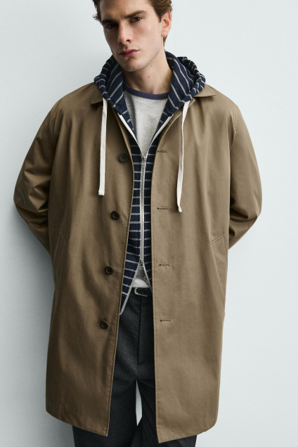 Zara ВОДОСТОЙКИЙ ТРЕНЧ С НОРМАЛЬНОЙ ПОСАДКОЙ 510838758-710-2