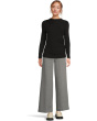 Wide Leg Mid-Rise Trouser w/ Flap Pockets
