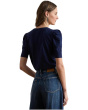 Slub Jersey Puff-Sleeve Top
