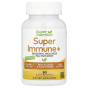 Super Nutrition, Super Immune+, мультивитамины с суперадаптогенами, витаминами C и D, цинком и бета-глюканом, 90 вегетарианских капсул