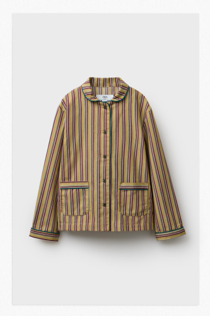 Zara ПИЖАМНАЯ РУБАШКА В ПОЛОСКУ - ОГРАНИЧЕННАЯ СЕРИЯ 495712226-330-31