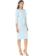 Knit Crepe Tie Waist Sheath Dress