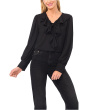 Long Sleeve Ruffle Tie Neck Top