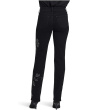 Petite Marilyn Embroidery Jeans in Black Rinse