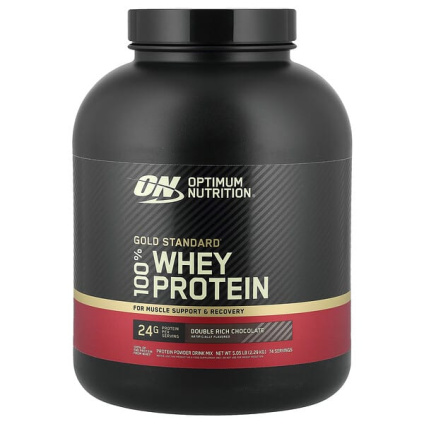 Optimum Nutrition, Gold Standard® 100% сывороточный протеин, со вкусом двойного шоколада, 2,29 кг (5,05 фунта)