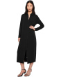 Eileen Fisher Женское платье из эластичного трикотажа с классическим воротником