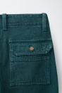 Zara ПРЯМЫЕ БРЮКИ синего ЦВЕТА СО штанишками ДЛЯ похудения