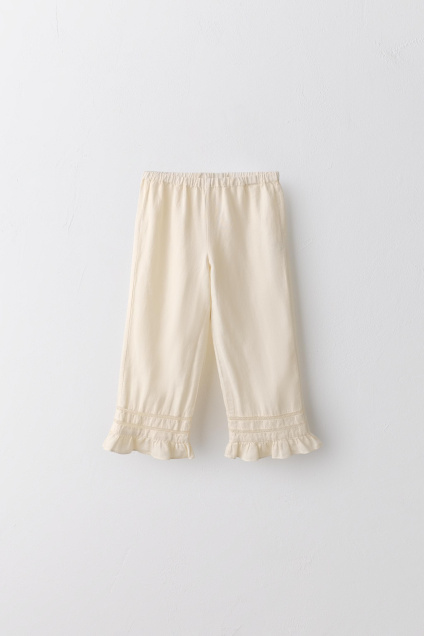 Zara 2-5 ЛЕТ/ БРЮКИ-КЮЛОТЫ С ЛЕНТОЙ ИЗ ХЛОПКА И ЛЬНА - ОГРАНИЧЕННАЯ СЕРИЯ 503452170-715-24