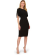 Knit Crepe Pearl Midi Dress