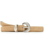 Domed-Buckle Belt in Suede
