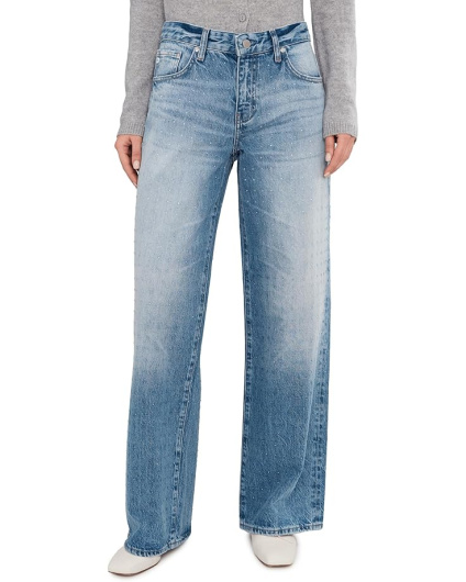 AG Jeans Женское платье Adria с низкой посадкой и широкими штанинами в стокгольмском стиле Snowdrift