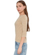 3/4 Sleeve Stripe Envelope Boat Tee