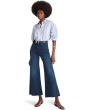 Flared Wide-Leg Crop Jean in Kingston Wash