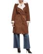 Faux Shearling Belted Coat