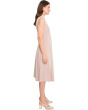 Sleeveless Collar Neck Pleated Commuter Midi