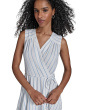Gauze Striped Faux Wrap