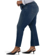 Plus Natalie High Rise Bootcut-wide Double Button Waistband With Pintuk