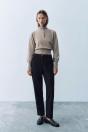 Zara БРЮКИ С ЭЛАСТИЧНЫМ ПОЯСОМ черного цвета