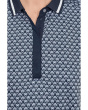 Scarf Geo Print Rib Collar Polo