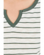 Petite NZT Elbow Sleeve Stripe Notch Tee
