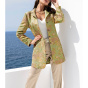 Longblazer m. Jacquardmuster, lindgr_n-champagner