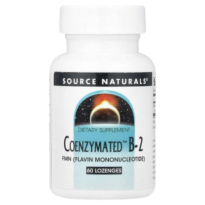 Source Naturals, Coenzymated™, витамин B2, 60 пастилок (18 мг в 1 пастилке)