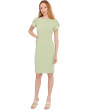Tulip Sleeve Solid Sheath
