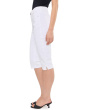 Mid-rise Stretch Denim Capri With Slit