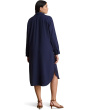 Plus Size Double-Faced Georgette Shirtdress