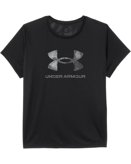 Under Armour Kids Футболка с коротким рукавом с крупным логотипом Tech (Big Kid)