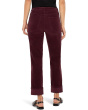 Marley Girlfriend Cuffed Mid Rise Stretch Corduroy in Blackberry