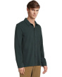 Sueded Jersey Long Sleeve Button Down