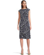 Geo Pebble Side Ruche Dress