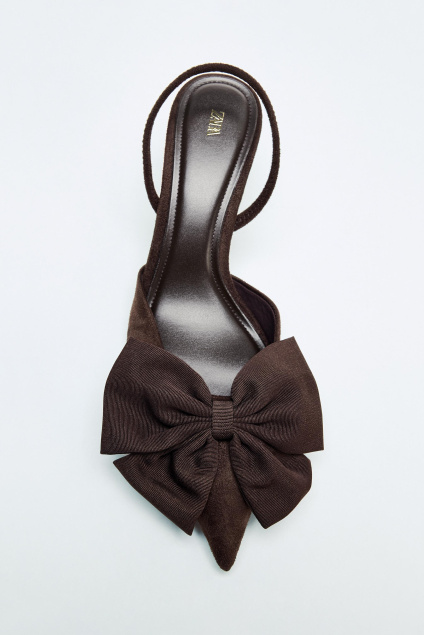 Zara ТУФЛИ НА КАБЛУКЕ С ПЕТЛЯМИ 498293970-700-35