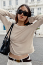 Zara СВИТЕР ДВОЙНОЙ ВЯЗКИ песочного цвета