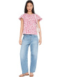 Short Sleeve Front Keyhole Raglan Top