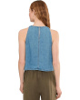 Airy Denim Halter Shell Top