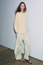 STRIPED COTTON AND LINEN T-SHIRT 522489920-621-1