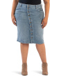 Plus Rose Skirt Button Front