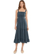 Taj Hemp Tiered Midi Sleeveless Dress