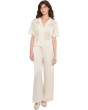 Relaxed Collar Short Sleeve Button-Up