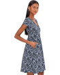 Fit-and-Flare Crossover Dress