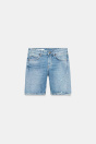 Zara ДЖИНСОВЫЕ ШОРТЫ-БЕРМУДЫ TRF С ПОЯСОМ СРЕДНЕЙ ВЫСОТЫ 539853703-400-32