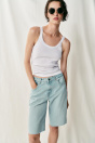 Zara Светло-голубые ДЖИНСОВЫЕ ШОРТЫ-БЕРМУДЫ Z1975 С ПОЯСОМ СРЕДНЕЙ ВЫСОТЫ