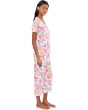 Petite Short Sleeve Notch Top & Capri Pajama Set