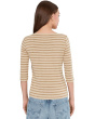 3/4 Sleeve Stripe Envelope Boat Tee
